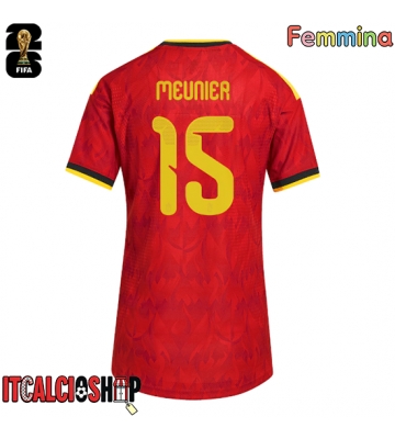 Belgio Thomas Meunier #15 Prima Maglia Femmina Mondiali 2026 Manica Corta